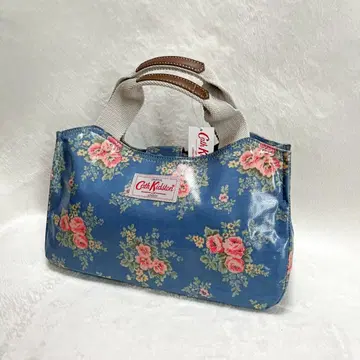 미사용 새상품 Cath Kidston 캐스 미니 토트 블루 택
