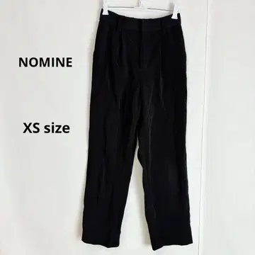 NOMINE 노미네 턱 팬츠 XS 블랙 심플 허리밴딩