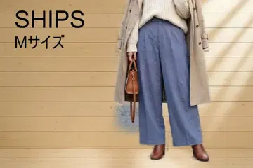 SHIPS M 사이즈 블루 와이드 팬츠