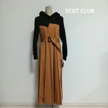 택 포함 새상품 야마다야 SCOT CLUB 후드 부착 롱 원피스
