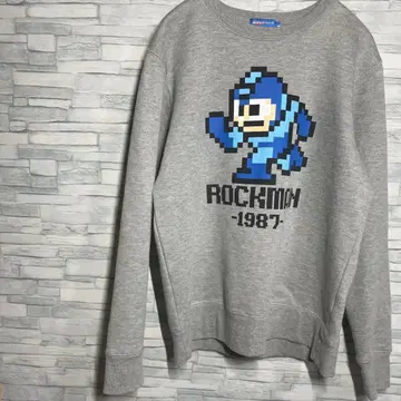 ROCKMAN 픽셀 아트 맨투맨 M 도트 그림