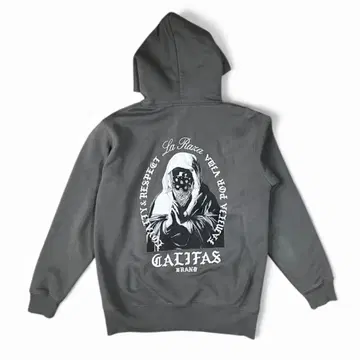 CALIFAS 속기모 후드티 그레이 백 프린트 치카노 구제 의류