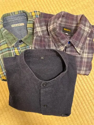 플란넬 셔츠 세트 (네펜데스, GAIJIN MADE, MUJI)