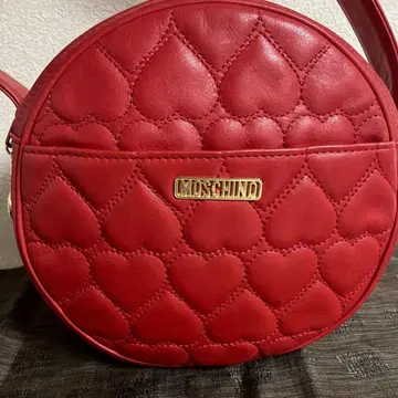 [ 미사용 ] MOSCHINO 가죽 퀼팅 백 레드
