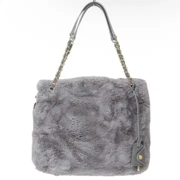 사만다 타바사 그레이 인조 모피 숄더백 겨울 복슬복슬