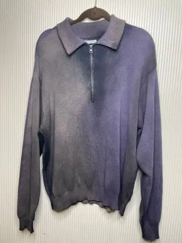 WASHED 가공 하프 지퍼 니트 ZARA