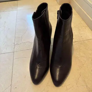 가죽 숏부츠 브라운