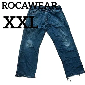 ROCAWEAR 스트레이트 데님 다크 블루 [ XXL ]