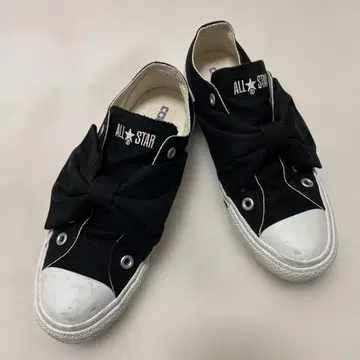 CONVERSE ALL STAR 리본 포함 스니커즈 24.5cm 블랙