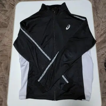 asics 집업 자켓 블랙/화이트