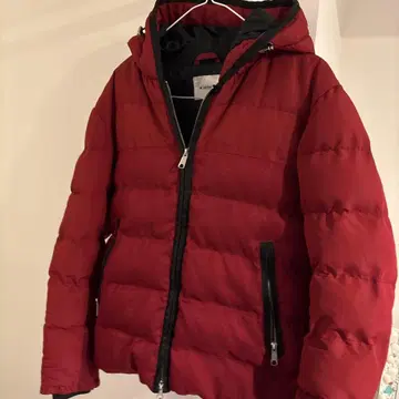 THE SHOP TK 후드 부착 레드 다운 자켓 M