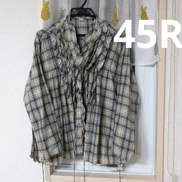 45R 새상품급 인도 보리 평직 마드라스 프릴 카슈쿨