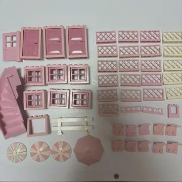 LEGO 부품 세트 핑크 화이트 여아