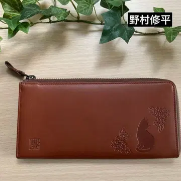 세일 미사용 [ 노무라 슈헤이 ] 고양이와 수국 장지갑