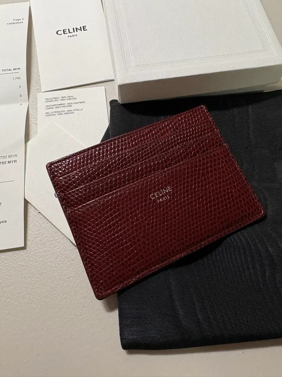 셀린느 카프스킨 파이톤 카드지갑