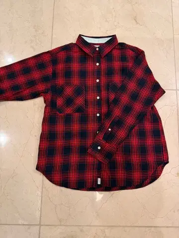 WAITING FOR THE WAVE 빨검 체크 셔츠 F