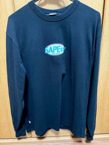 SAPEur OVAL LOGO 긴팔 티셔츠 블랙 M