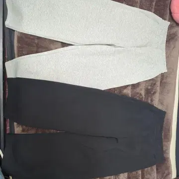 유니클로C 맨투맨 와이드 팬츠 그레이, 블랙