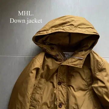 MHL. 후디드 다운 코트 카멜