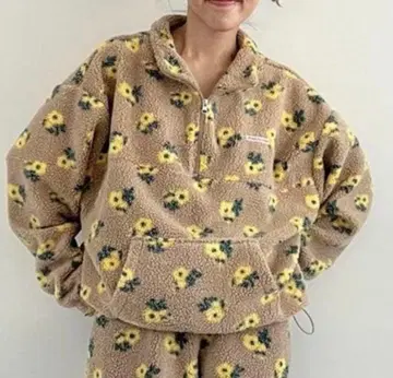 시마무라 ayano 콜라보 꽃무늬 보아 지퍼 미사용 새상품