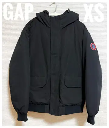 GAP 후드 부착 보아 다운 자켓 XS 블랙