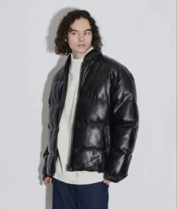 새상품 tk.다케오 키쿠치 합성 가죽 패딩 스탠드 블루종