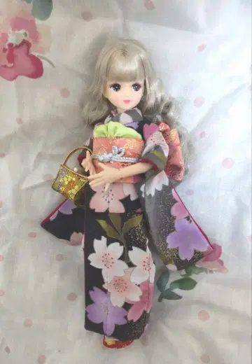 주말 세일 할머니의 바느질 상자 리카짱 사이즈 후리소데 세트 5