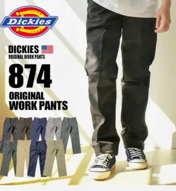 새상품 스테디셀러 디키즈 워크 팬츠 DICKIES 874 치노 팬츠 BK