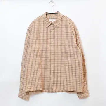 B:MING by BEAMS  긴팔 체크 셔츠 M 베이지