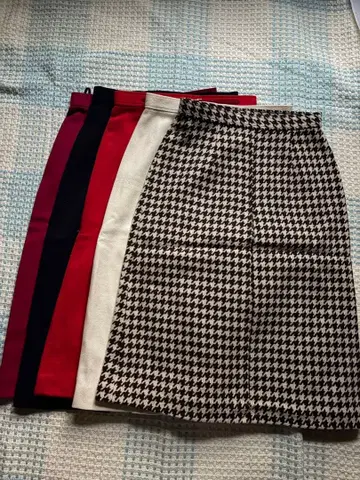 편집 중 하운드 투스 타이트 스커트 세트