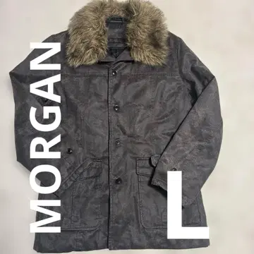 MORGAN 퍼 포함 그레이 스웨이드풍 자켓