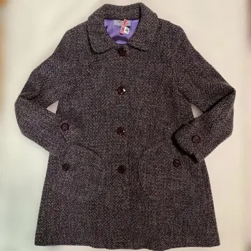 여성 빈티지 A라인 코트 퍼플