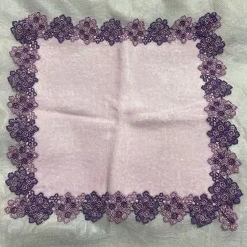 친자와 레이스 손수건 수국 퍼플 수국 한정판