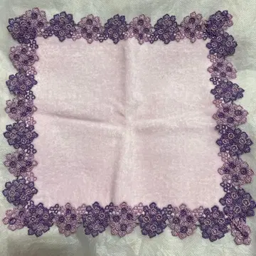 친자와 레이스 손수건 수국 퍼플 수국 한정판