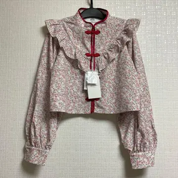 jouetie 쥬에티 프릴 숏 차이나 셔츠