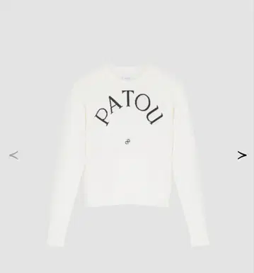 PATOU 로고 스웨터 S 화이트