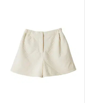 herlipto Quilted Flare Bell Shorts ecru