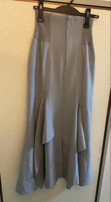 그레이 플레어 스커트 레이스업