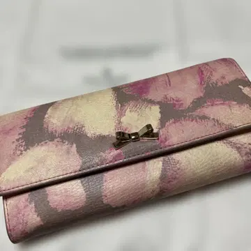 꽃무늬 핑크 장지갑
