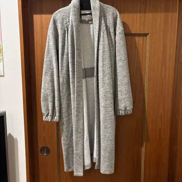 그레이 롱 가디건 허리 리본 포함