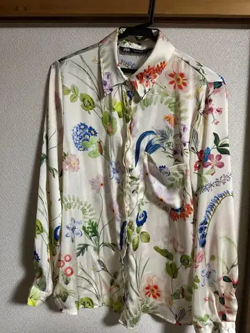 [거의 미사용] ZARA 꽃무늬 긴팔 셔츠