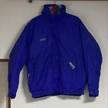 다운 자켓 2개 겹침 리버서블 스키웨어 블루 M