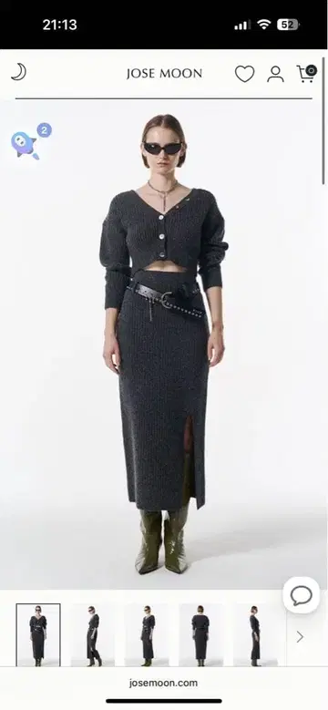 JOSE MOON SLOWKNIT 2PEACE 그레이