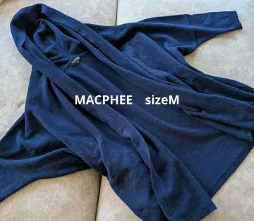 맥피 후드 부착 가디건 니트 긴팔 캐시미어 체형 커버 캐시미어