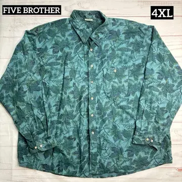 FIVE BROTHER 파이브브라더 긴팔 셔츠 올 패턴 리프 보타니컬
