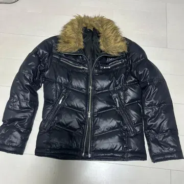 00s 퍼 다운 재킷 아카이브 y2k 광택 시크 스타일