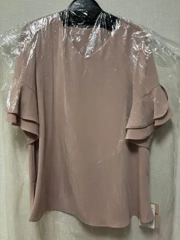 앱와이어리셰 프릴 블라우스 핑크