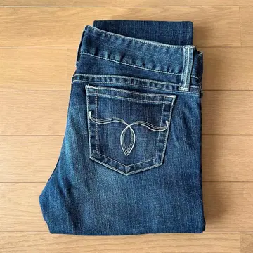 마우지 moussy 화이트 스티치 슬림 데님 27 3