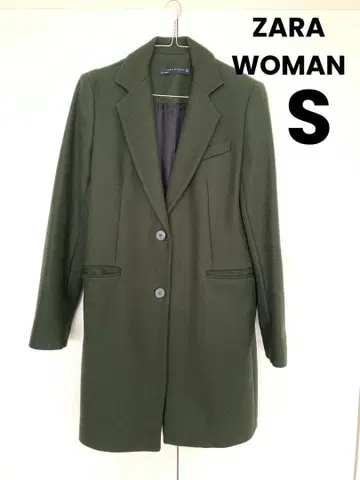 [ ZARA WOMAN ] 체스터 코트 롱 코트 카키 그린 S