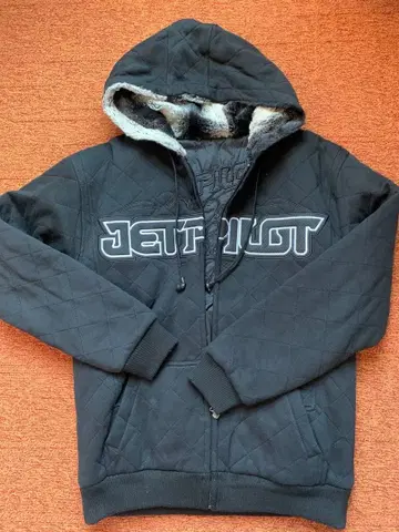 JETPILOT 퀼팅 후드티 블랙